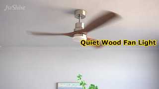 Тихий деревянный потолочный вентилятор со светом