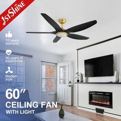 Купить Роскошный потолочный вентилятор Villa Black Gold с LED-подсветкой, 230 В, 6 скоростей Производство в сети