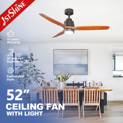 Купить 110-240V/50Hz-60Hz 10 52 дюймовый потолочный вентилятор с деревянными лезвиями с светодиодными огнями Производство в сети
