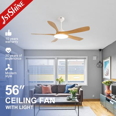 Купить 56-Inch Ceiling Fan with LED Light – DC Motor, 5 Blades, Acrylic Lampshade Производство в сети