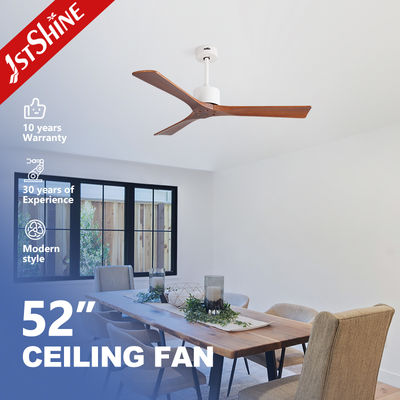 Купить 52 Inch Solid Wood Ceiling Fan Quiet DC Motor Modern Design for Living Room and Bedroom Use Производство в сети