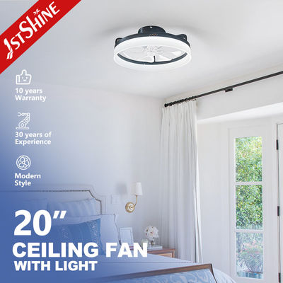 ABS Clear Plastic Blades 20-дюймовый потолочный вентилятор с светодиодным освещением и дизайном флеш-маунта