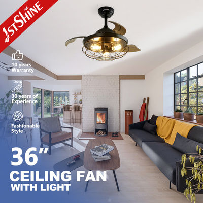 Хорошая цена 1stshine Декоративный выдвижной потолочный вентилятор с дистанционным управлением и светом онлайн