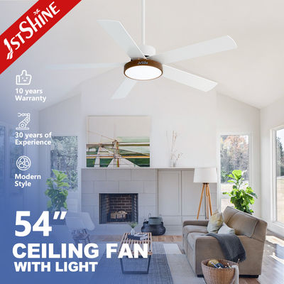 Хорошая цена 1stshine/OEM Logo MDF Blades Ceiling Fan с регулируемым светодиодным освещением и постоянным током онлайн