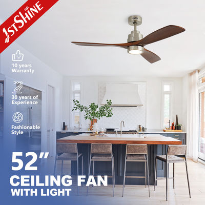 110-240V/50Hz-60Hz Входное напряжение V LED потолочный вентилятор с металлическим корпусом и плоскими деревянными лезвиями