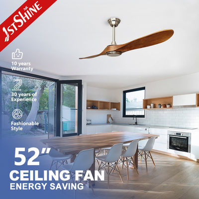 1stshine Dining Room 52 дюймовый потолочный вентилятор с натуральными деревянными лезвиями и без света
