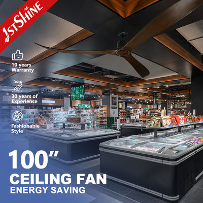 Хорошая цена Зал совещаний 100 дюймов потолочный вентилятор с дистанционным управлением 35 Вт мощности и деревянные лезвия онлайн