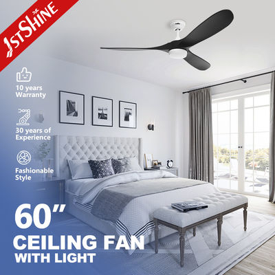110-240V/50Hz-60Hz 2-DC Медный потолочный вентилятор с легким 60 дюймовым белым металлическим дизайном